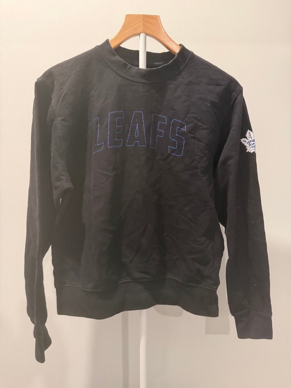 Peace Collective Toronto Maple Leafs Crewneck Sweatshirt Black Size Small NHL